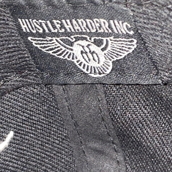 Hustle Harder Black Adjustable Baseball Cap‎ Snapback - Picture 6 of 8